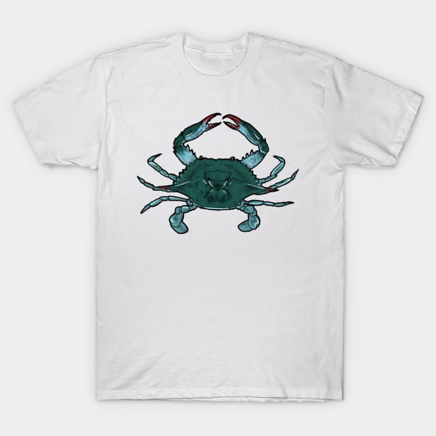 Blue Crab T-Shirt by Elizabeth Weglein Art